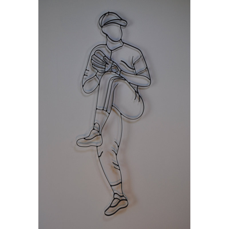 Décoration murale joueur de baseball