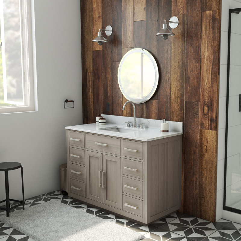 Ensemble de meuble-lavabo simple 48 po Dexterity, Chêne gris