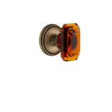 Grandeur Soleil Rosette Passage with Baguette Crystal Door Knob