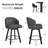 Elyan Swivel Upholstered Counter Stool with Metal Frame-94400230