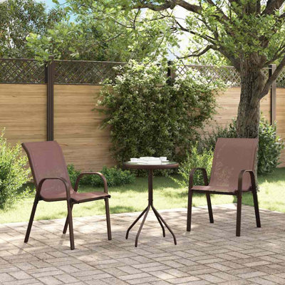 Vidaxl Garden Bistro Set 3 Pcs Steel