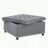 Square Storage Ottoman with Tufted Design and Nailhead Trim-1530375661