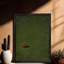 Reproduction d'art encadrée noire coccinelles rétro dans la verdure-2086059654