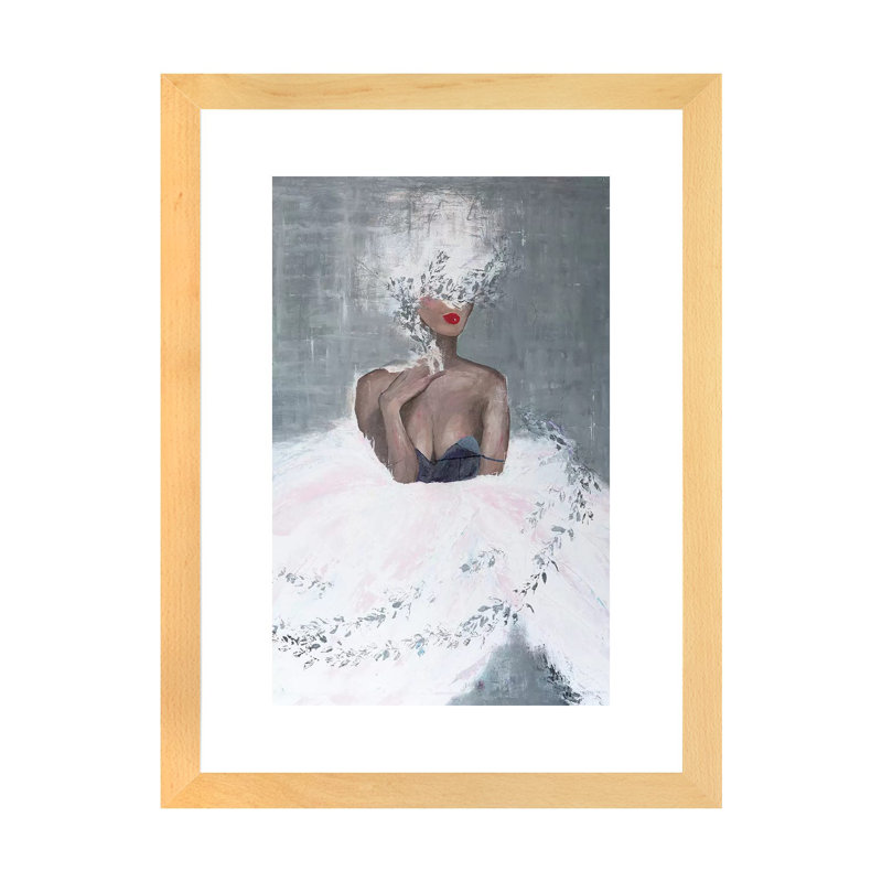 " Lady Mistletoe " by Piia Pievilainen, Natural Wood Paper, 32" H x 24" W x 1" D