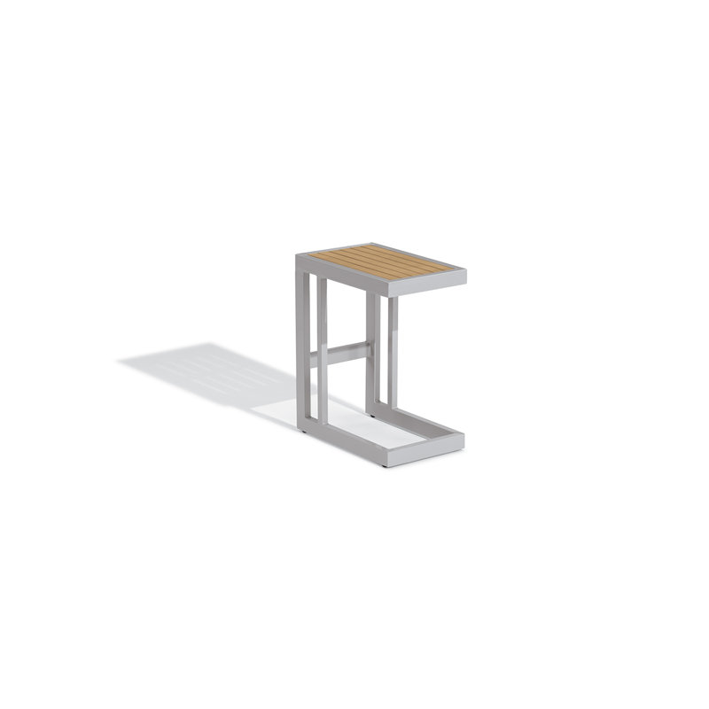 Travira Outdoor Side Table, Tekwood Natural