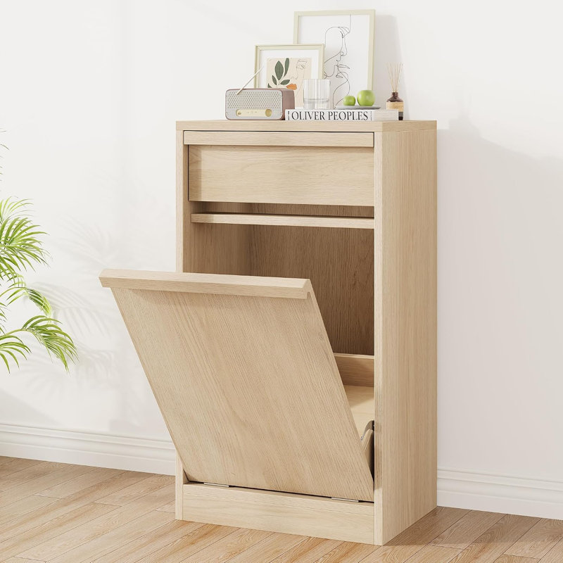 Recycling Bin, Wood color