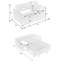 Velours côtelé rose avec choix polyvalents: fonction coulissante, plateau de table mobile, ports pour un espace personnalisable Ajouts innovants: mécanisme, expérience unique