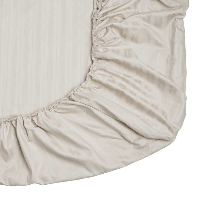 Ensemble de draps 100% satin de coton 500 fils Zander, Blanc cassé, Ensemble de draps pour grand lit + drap-housse + 2