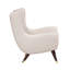 Fauteuil d'appoint moderne à oreilles et rembourré beige