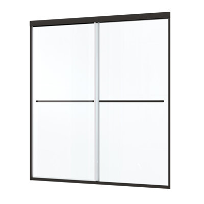 Bypass Shower Door, Sliding Door, With 1/4" Tempered Glass 50-54"X70"