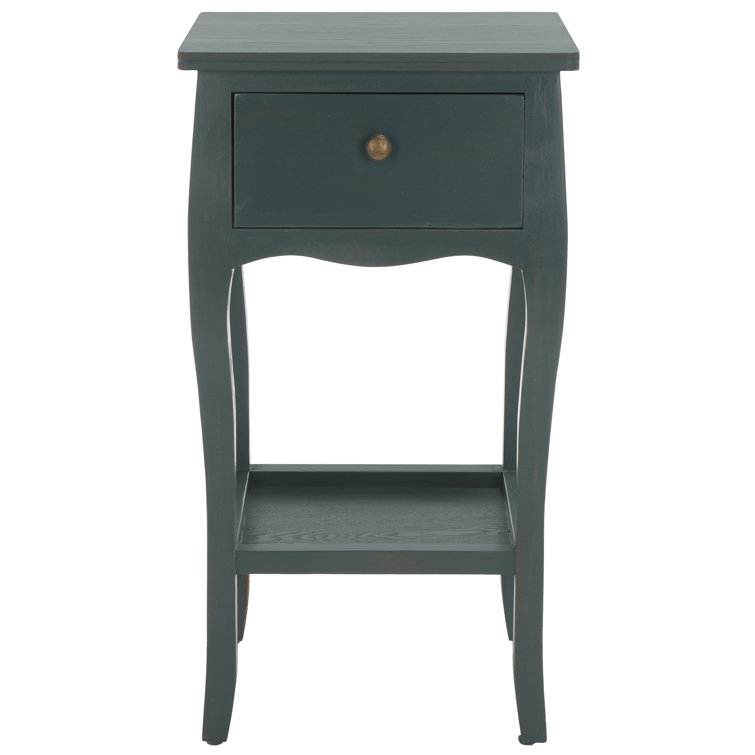 Kayna Solid Wood End Table with Storage