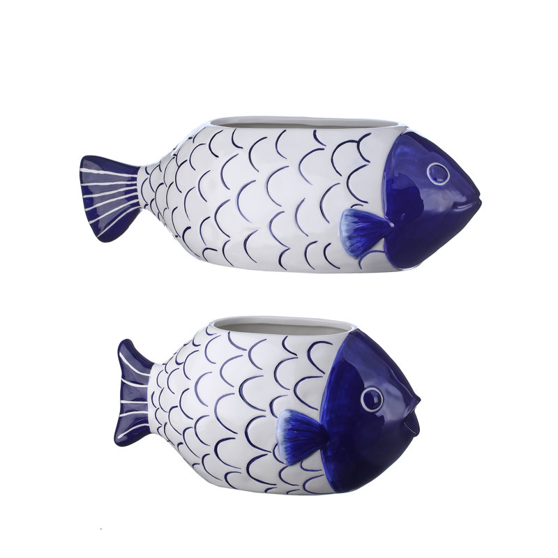9.5-14" Dolomite Fish Planter