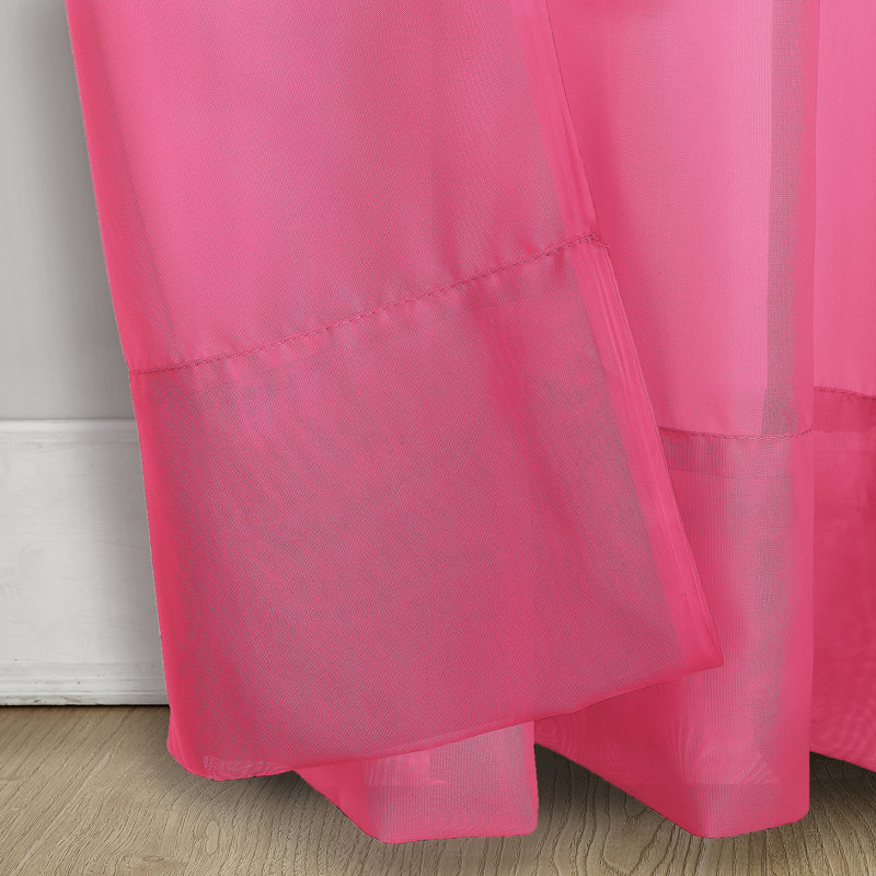 Sheer Rod Pocket Curtain Panel - Basics by Wayfair™, 59" W x 84" L, Silver Gray