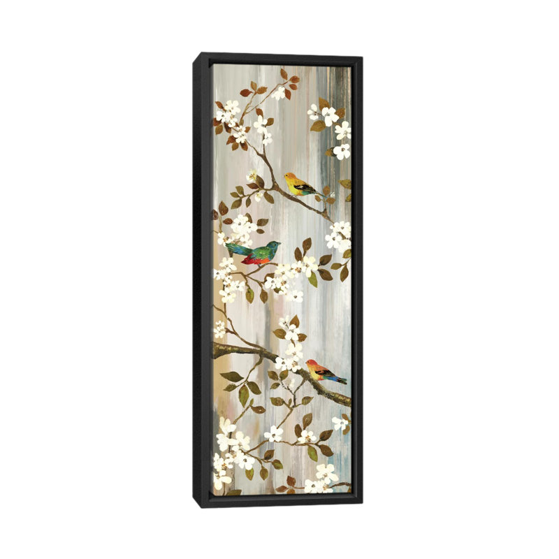 «Bloom II» par Asia Jensen, impression sur toile tendue, H 60 po x l 20 po x P 1,5 po, Toile avec cadre noir