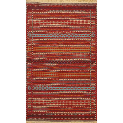 Tapis géométrique kilim 3 x 5