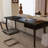 Black Rectangular Solid Wood with 1 drawers desk-1441859853