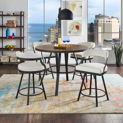 Ensemble de 5 tables rondes Alisier