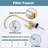 19 In. 360° Spout Swivel Pull Down Sprayer Kitchen Faucet With Water Filter Faucet In Gold-116731360