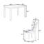 Ensemble de table de salle à manger rustique en bois 5 pièces avec 4 chaises à dossier en X pour petits espaces, blanc-334022255