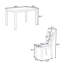 Rustic Minimalist Wood 5-Piece Dining Table Set With 4 X-Back Chairs For Small Places-334022255