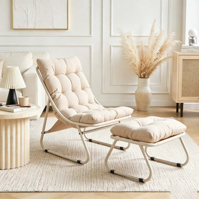 Chaise longue d'extérieur avec repose-pieds pour patio