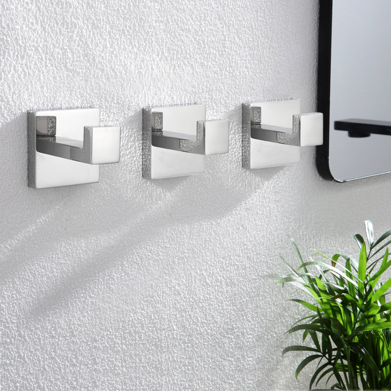 Porte-peignoir mural, Chrome poli