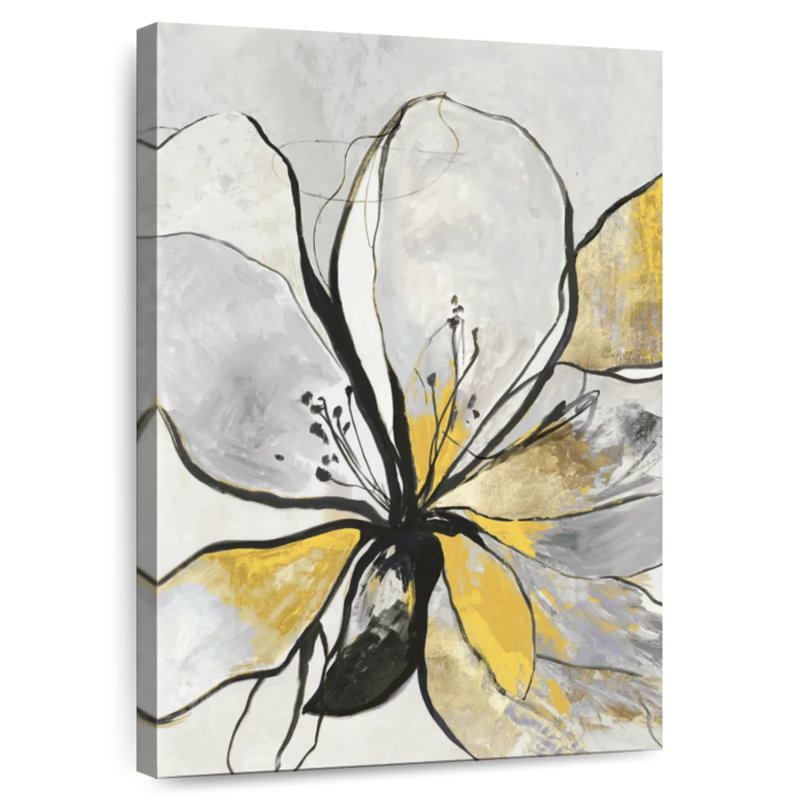 Harnek Outline Floral II, version jaune, H 39 po x l 26 po