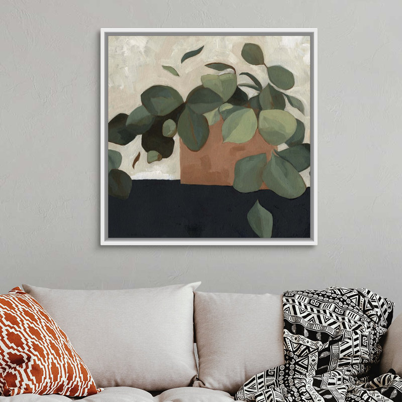 Jade Hoya II, art mural sur toile, Toile avec cadre blanc, H 38 po x l 38 po
