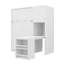 Lits simples escamotables rotatifs muraux avec bibliothèque, armoire, bureau réglable et rangement latéral-945209247