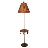 Lena 61.5'' Burnt Sienna Tray Table Floor Lamp
