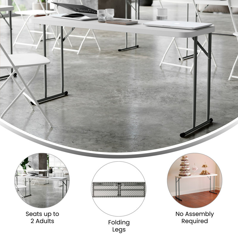 Parker Rectangular Plastic Folding Training and Event Table