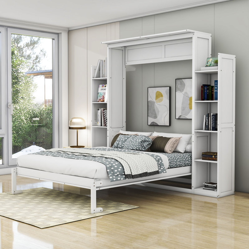Lit escamotable Marinke Murphy, Grand, Blanc
