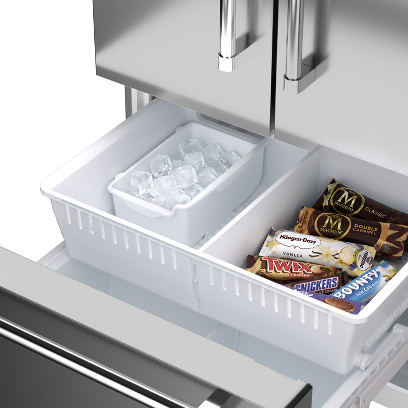 36 po. Porte française 27,4 pieds cubes Réfrigérateur avec distributeur de glaçons et d'eau interne Energy Star