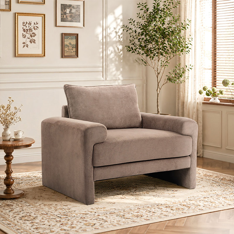 Canapé 40 po pour chambre d'ameublement, 1, Brun