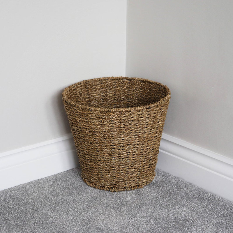JVL SEAGRASS ON POWDER COATED IRON FRAME Bin