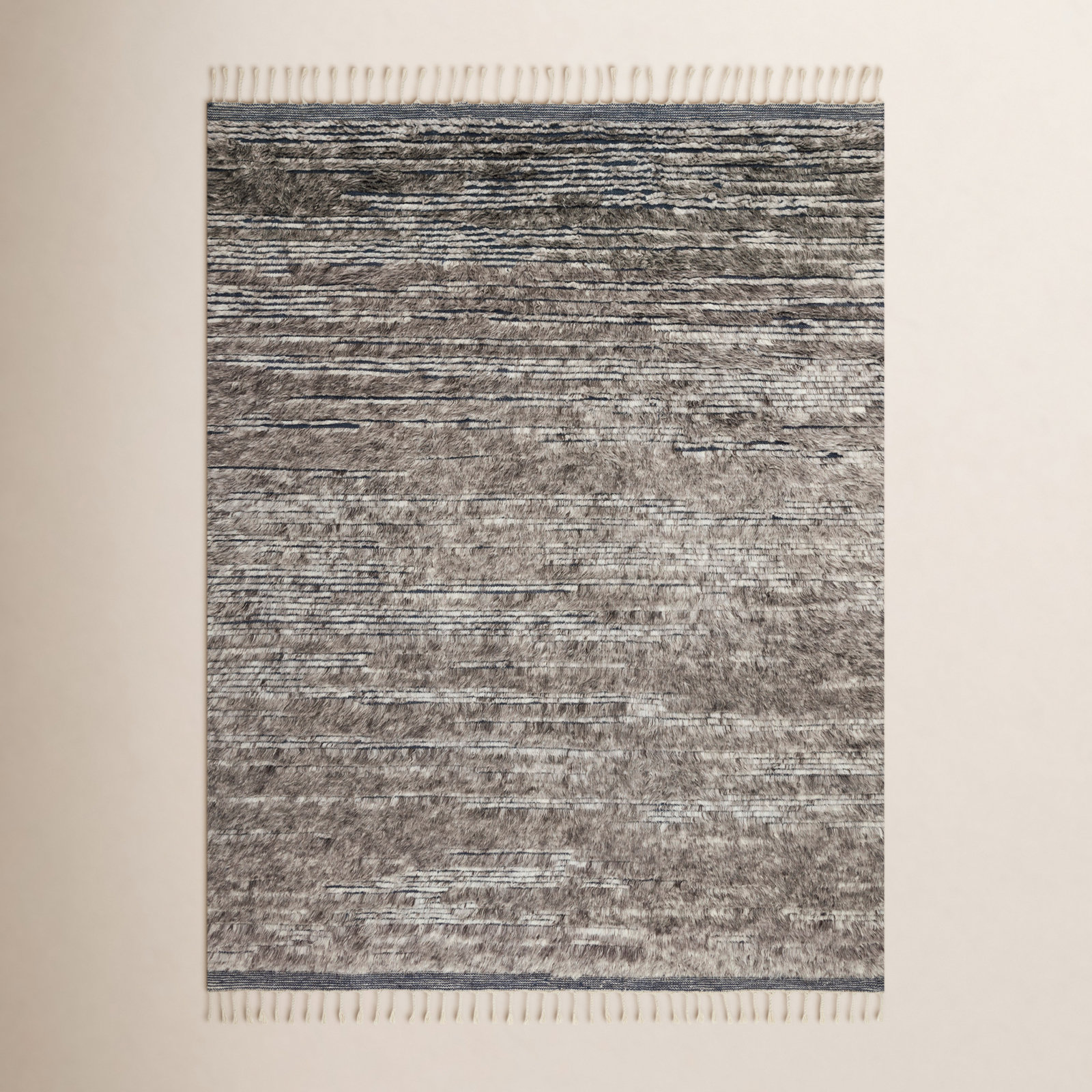 Benjamin Gray Hand-Knotted Wool Rug, Rectangle 2' x 3'