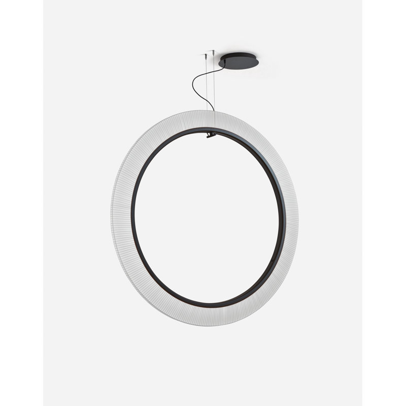 Roda - Luminaire suspendu DEL à intensité variable S / 150 / V - Télécommande - Intensité réglable 0-10 V - Cadre brun, Blanc