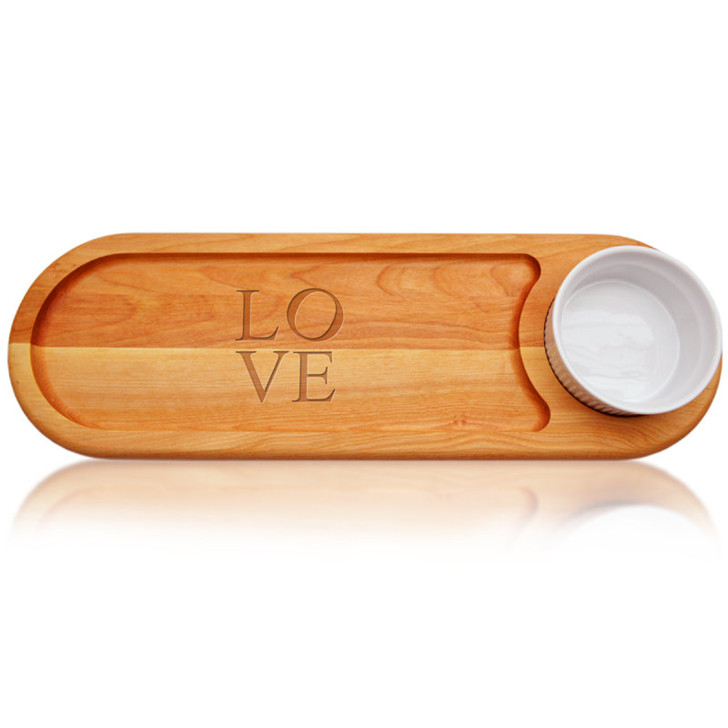 Carved Solutions Everyday Wood Divided Serving Dish