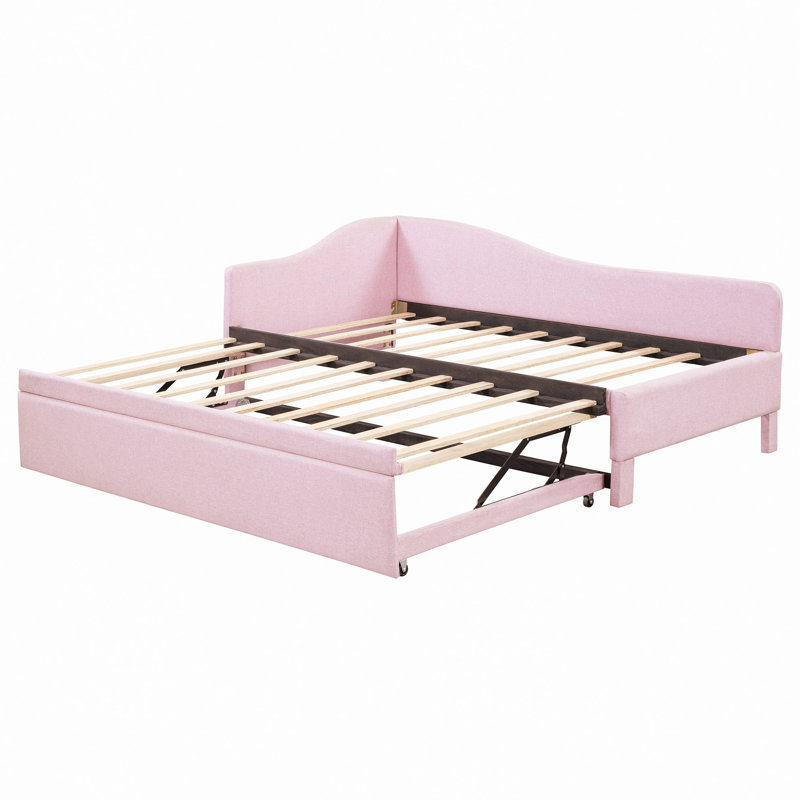 Twin Size Upholstered Daybed, Pink