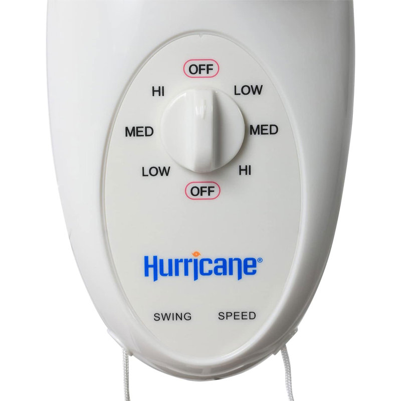 Hurricane Oscillating Wall Mounted Fan, 23.6" H x 17.7" W x 13.8 " D