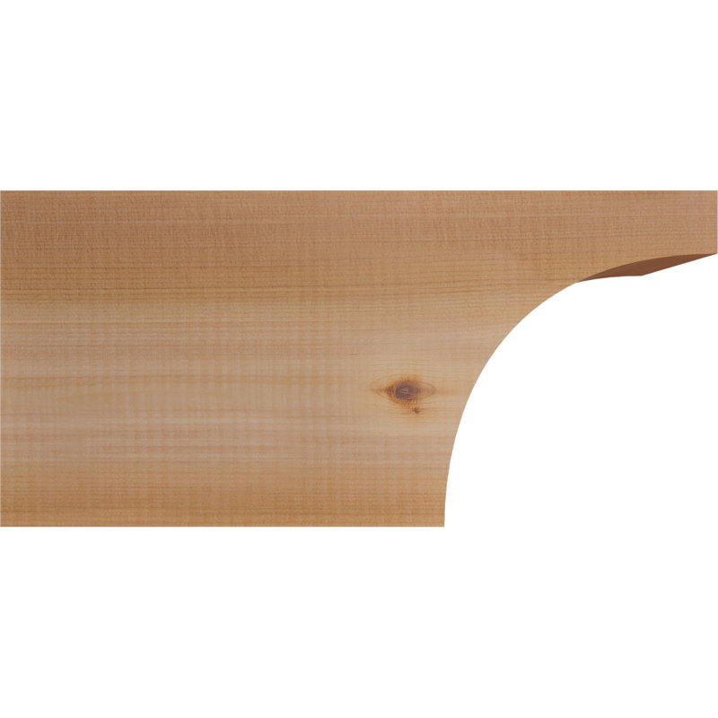 Queue de chevron lisse Huntington, Cèdre rouge, 8"H x 3 1/2"W x 16"L