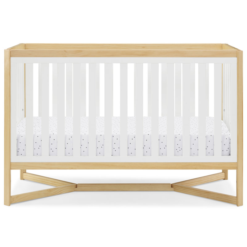 Tribeca White and Natural 4-in-1 Convertible Baby Crib