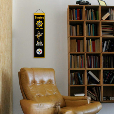 NFL Pittsburgh Steelers Icon Banner Wall Decor, 8 x 32 In