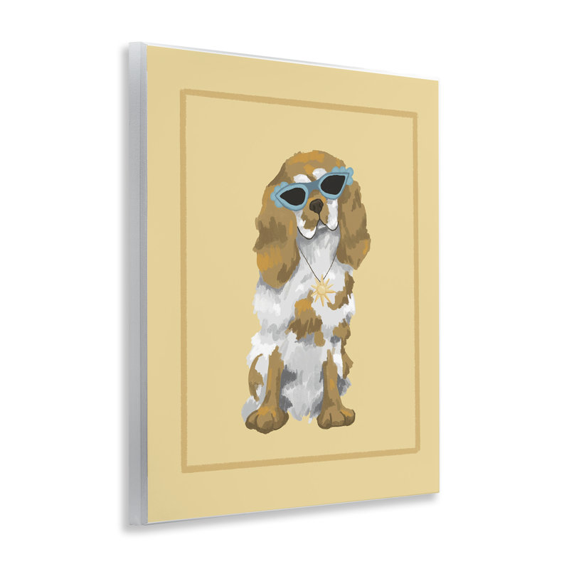 Plaque murale Coolest pour chien et lunettes de soleil, design par Sadie Harper