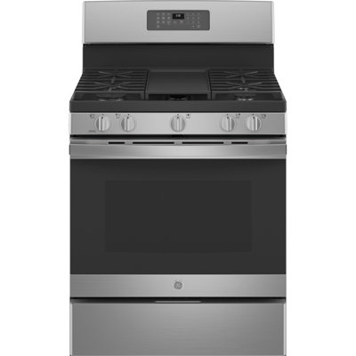 Cuisinière à gaz autoportante 30 po 5 pieds cubes avec plaque chauffante