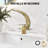 Modern Single Handle Single Hole Bathroom Sink Faucet in Brushed Gold, Lead-Free Solid Brass With Drain Assembly-92417763-61682162