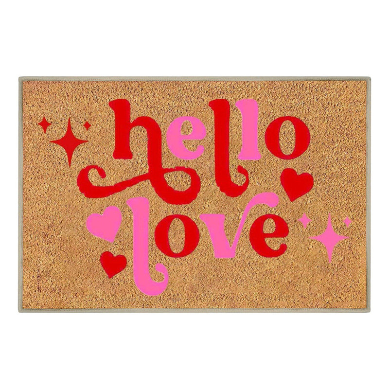 Tapis de porte antidérapant pour la Saint-Valentin