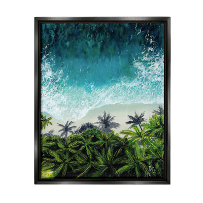 " Aerial View Tropical Beach " by Georgie Harrison Painting Print