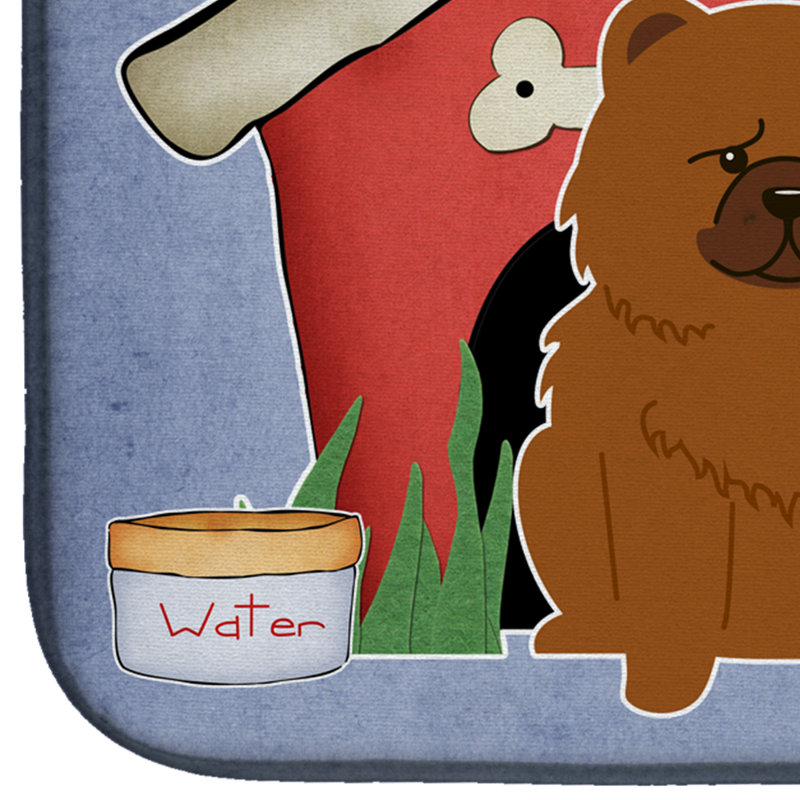 Tapis de séchage chow chow dog house, Orange