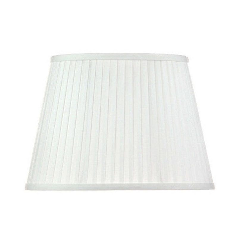 Linen Oval Lamp Shade (Spider), 10"H x 14"W x 10"D, White